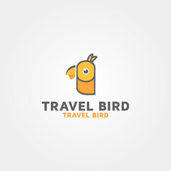 Travel Bird vector logo design template idea and inspiration