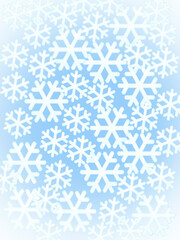Seamless pattern. Colored snowflakes on a blue background.