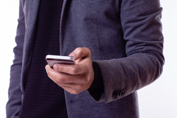 businessman using cell phone. Business concept.