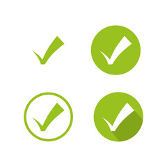 Check mark buttons icon symbol vector 