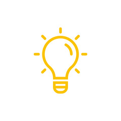 Light bulb icon in white background