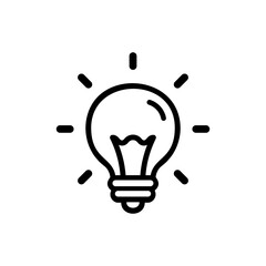Light bulb icon symbol vector
