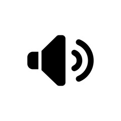  Loudspeaker icon on white background