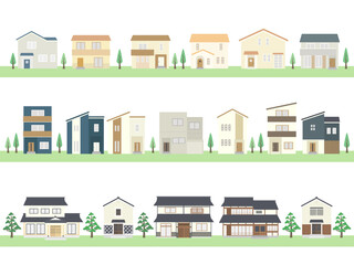 家　セット　田舎　都会　一軒家　一戸建て