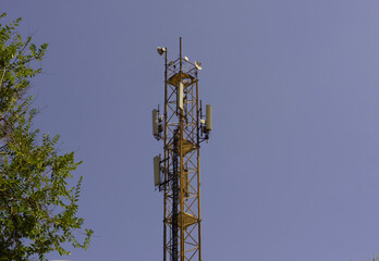 Telecommunication tower of a mobile telecom operator.