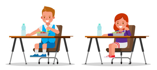 Set of children character vector design. Presentation in various action with emotions.