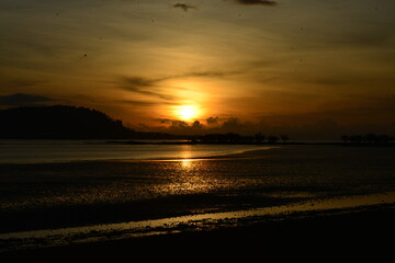 sunset over the sea