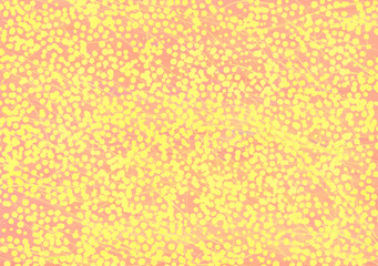 連なる粒の模様　黄色　オレンジ背景