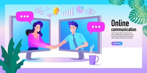 vector illustration of a young couple