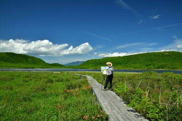 初夏の高原・風景を描くアーチスト						
