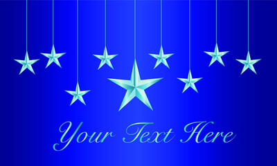 Fototapeta premium Christmas Stars Banner - Decoration - Card - Wallpaper - Background