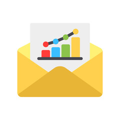 Email marketing icon vector illustration in flat style for any projects