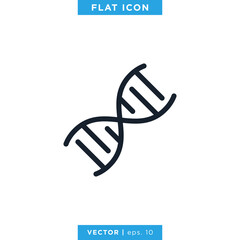 Fototapeta premium DNA Helix Icon Vector Design Template