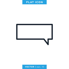 Speech Bubble Chat Talk Icon Vector Logo Template