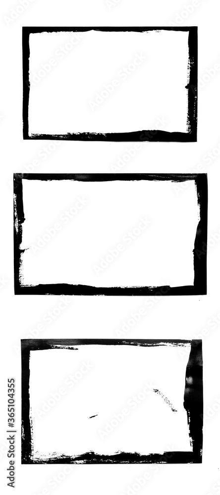 Poster set of black frames isolated on white background