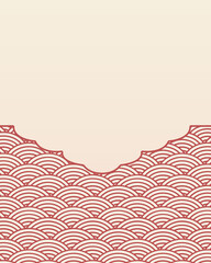 Asian Style Cloud Patterns Greeting Card Background