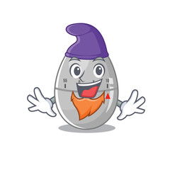 An adorable cartoon design of egg kitchen timer as an Elf fairytale character