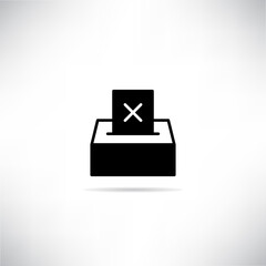 ballot wrong mark vote icon