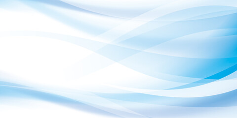 滑らかな曲線の抽象背景　青