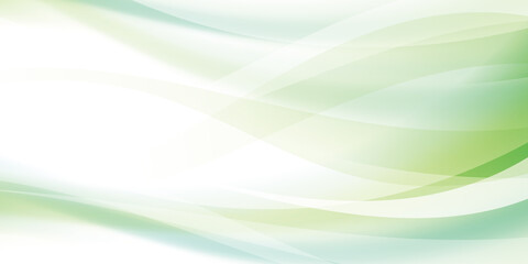 滑らかな曲線の抽象背景　緑