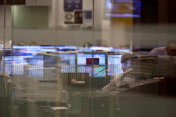 Trading floor at investment firm
