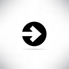 right way arrow icon vector