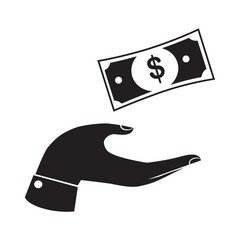 hand receiving money note
