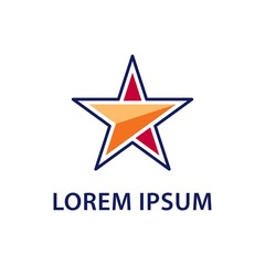 Obraz premium Simple flat style star logo design