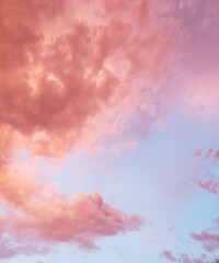 pink sky with clouds