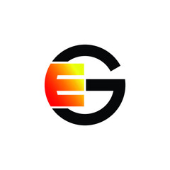 Letter EG simple logo design vector. monogram logo vector illustration