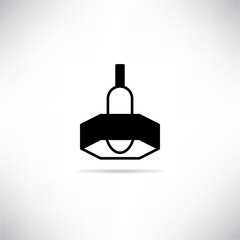 ceiling light icon vector illustration with shadow 