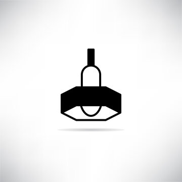 Ceiling Light Icon Vector Illustration With Shadow 