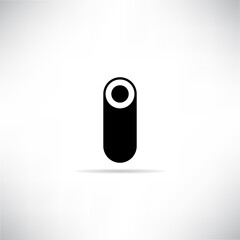 pipe icon with shadow on gray background vector