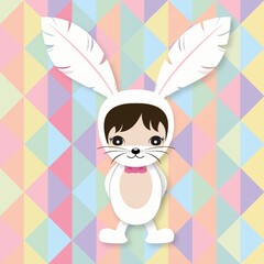 boy in rabbit costume