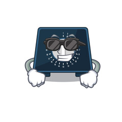 cartoon character of kitchen timer wearing classy black glasses