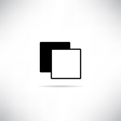 layers icon with shadow on gray background vector