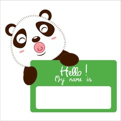 panda holding card