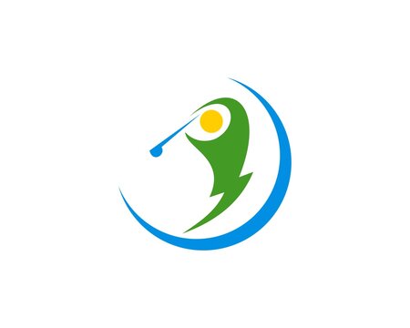 Abstract golf sport energy logo