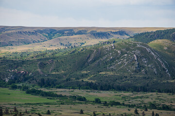 Naklejka premium landscape in the mountains
