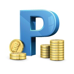 coins and alphabet p