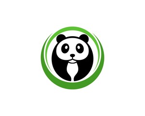 Panda inside the green circle