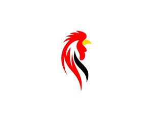Abstract rooster head template
