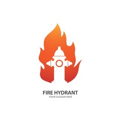 Fire hydrant logo and icon