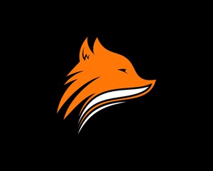 Simple abstract calm fox head