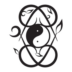 yin yang tattoo design