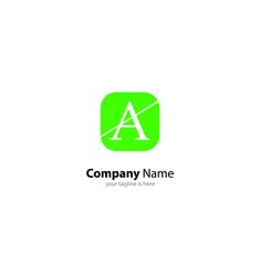 Fototapeta premium the simple modern logo of letter A with white background