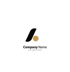 the simple modern logo of letter A with white background