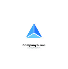 the simple modern logo of letter A with white background