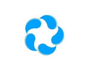 Abstract water drop with circle curve shape