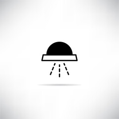Fototapeta premium light icon with shadow on gray background vector